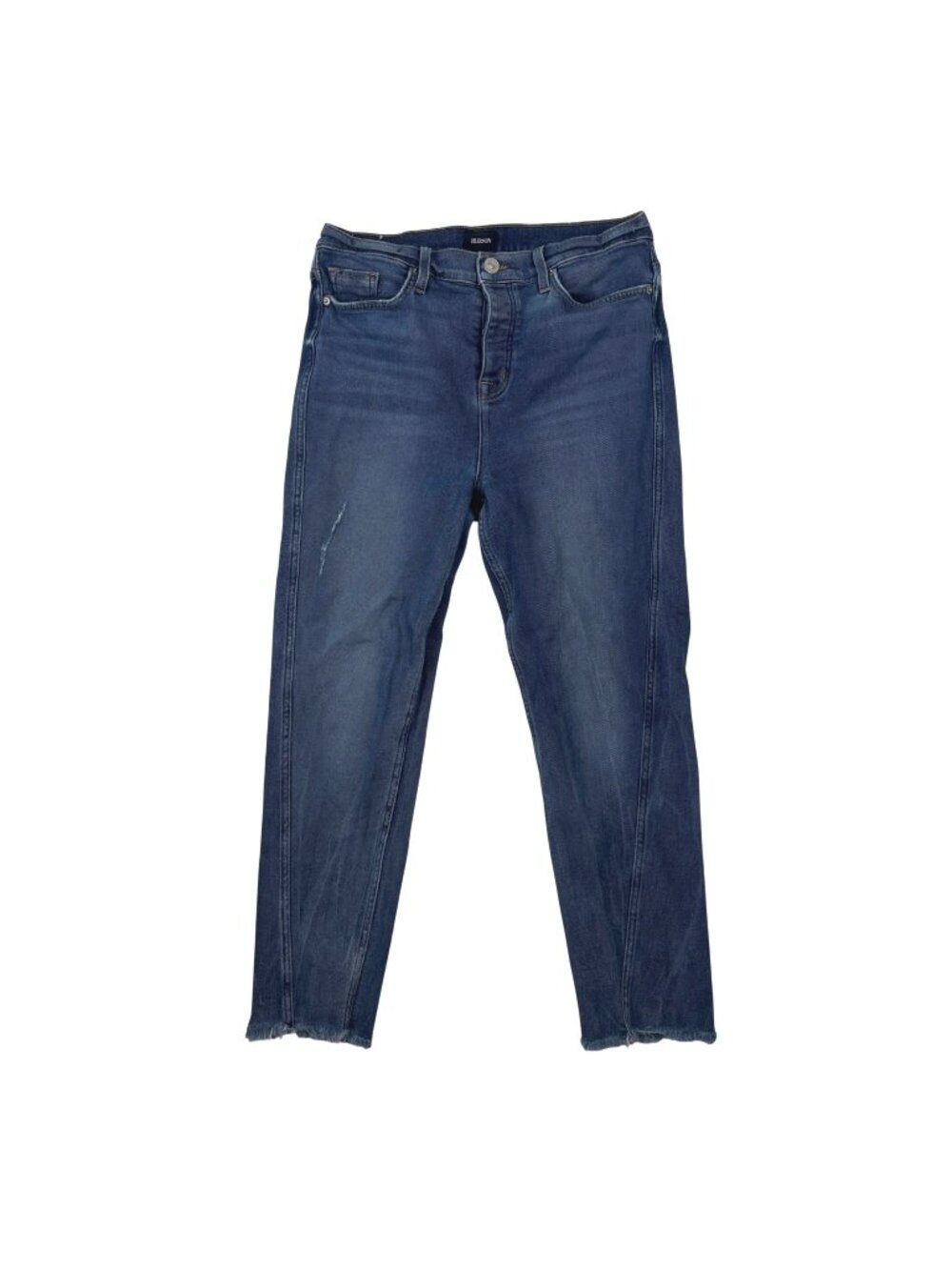 ✨3/$30 Hudson 32 Rival Seamed High Rise Straight Distressed Ankle Jeans Frayed